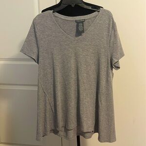 CHELSEA & THEODORE Gray Short Sleeve Top Size XL